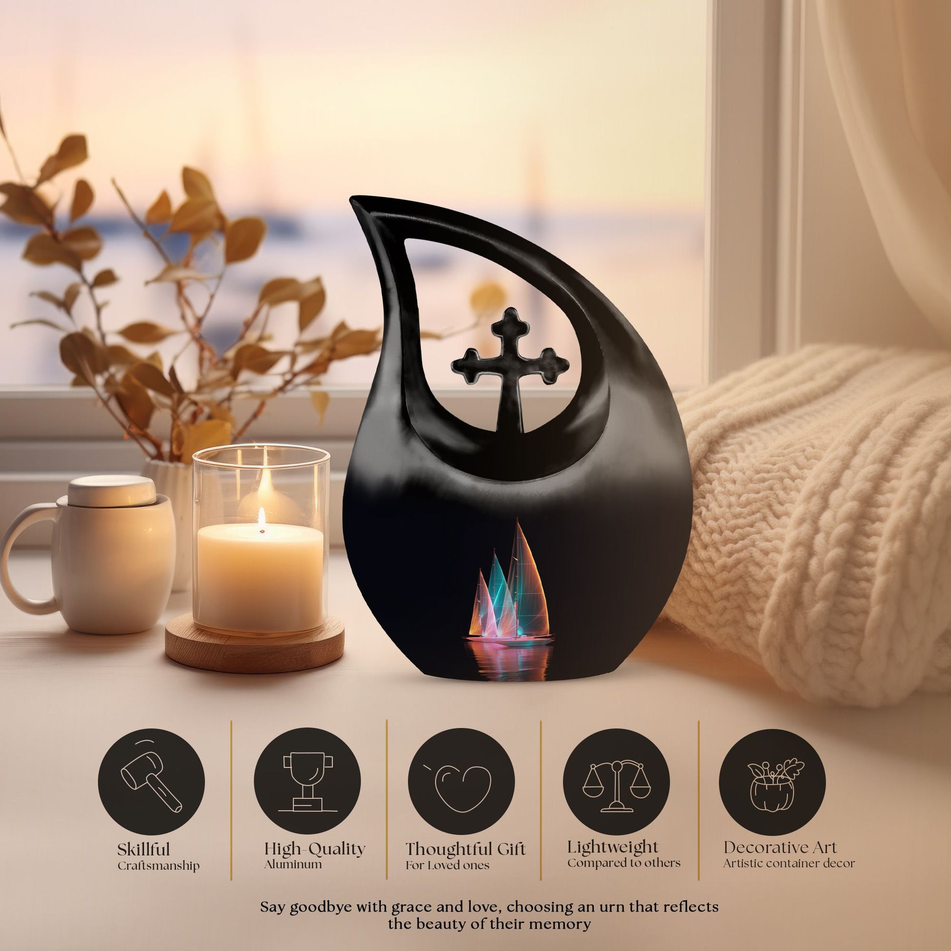 Boat Urns For Ashes - Keepsake Urn Combo