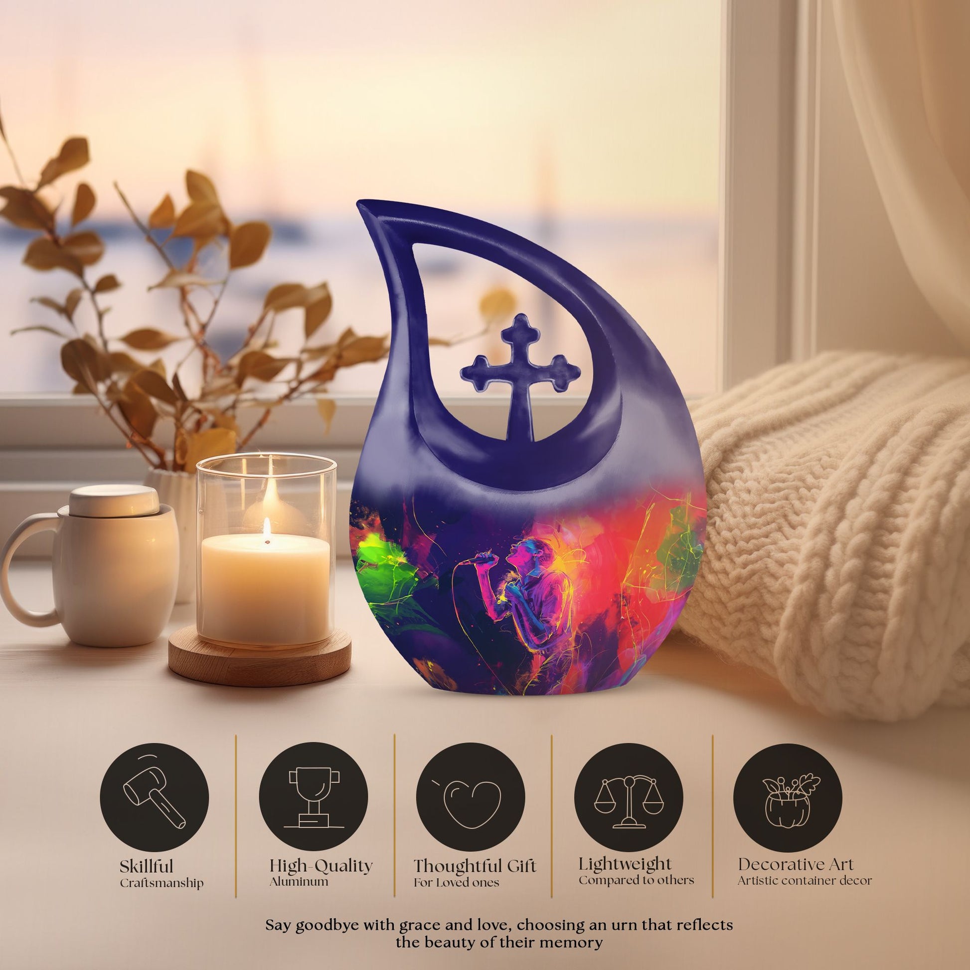 Music Urns For Ashes - Burial Urns For Adult Human Ashes