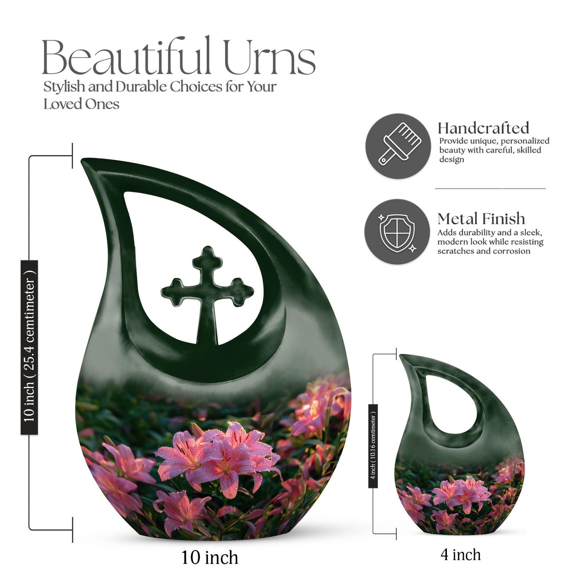 Flower Urns For Ashes - Large Urns For Human Ashes Adult