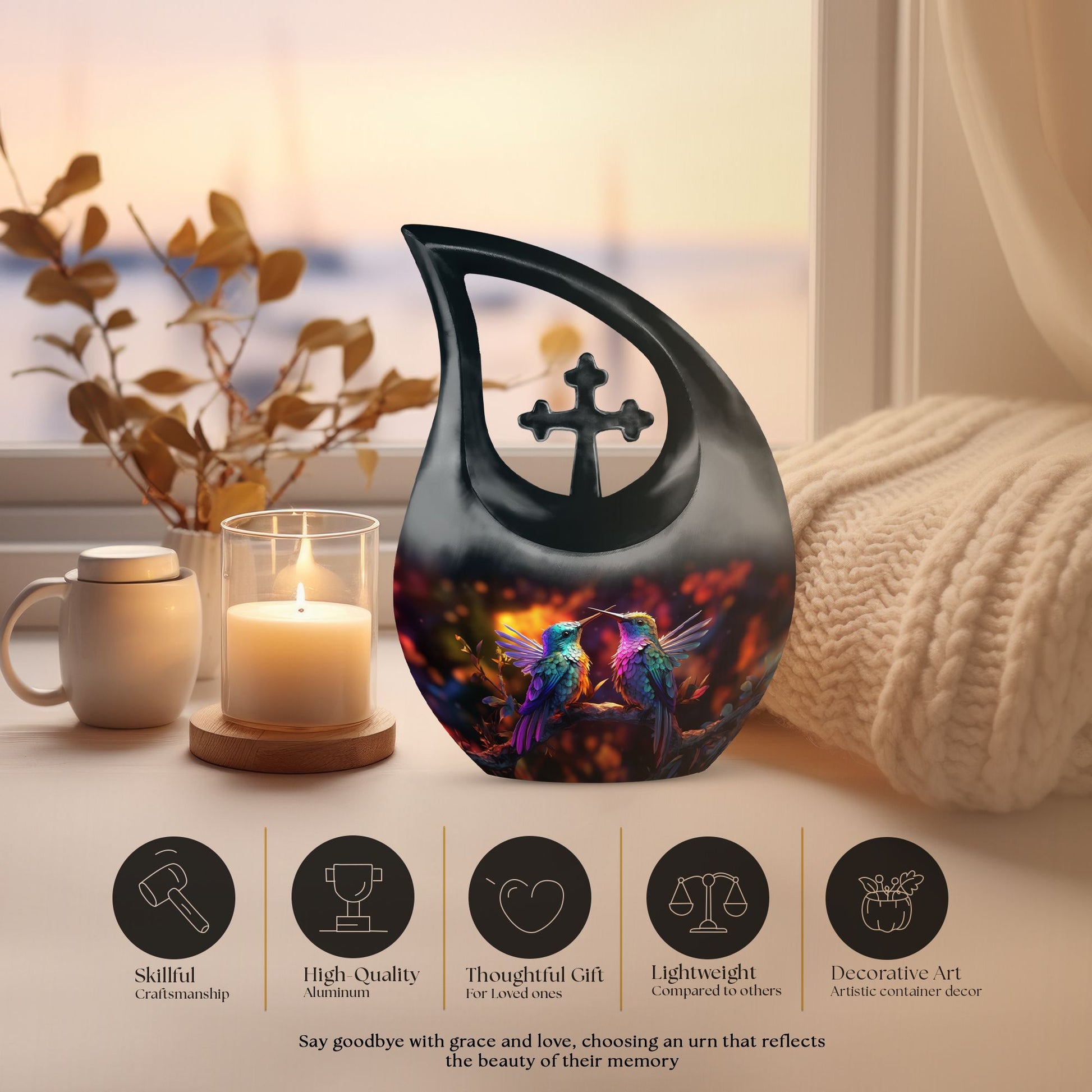 Humming Bird Urns For Ashes - Large Urns For Human Ashes Adult Female