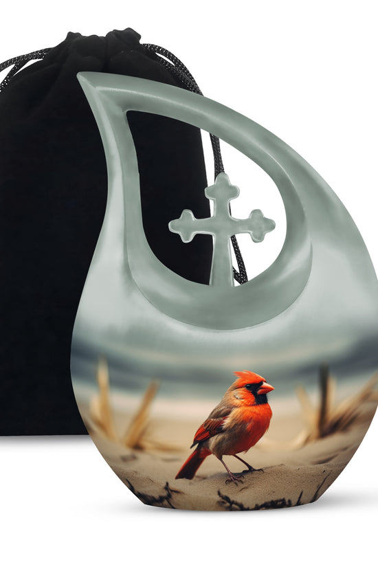 Nature Cardinal Memorial Urn - Beautiful Funeral Urn for Adults Ashes