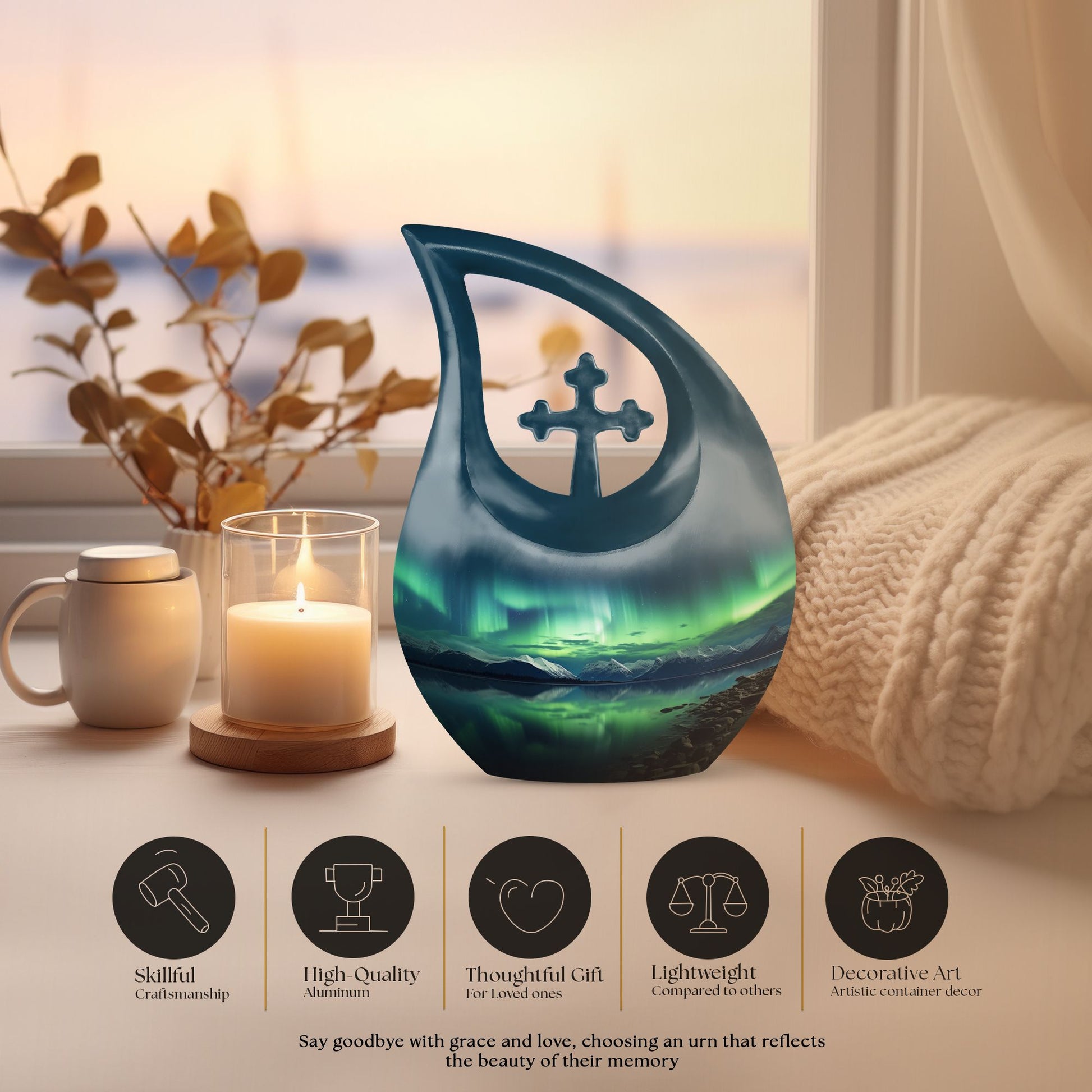 Sky Glows Urns For Ashes - Large Urn For Human Ashes