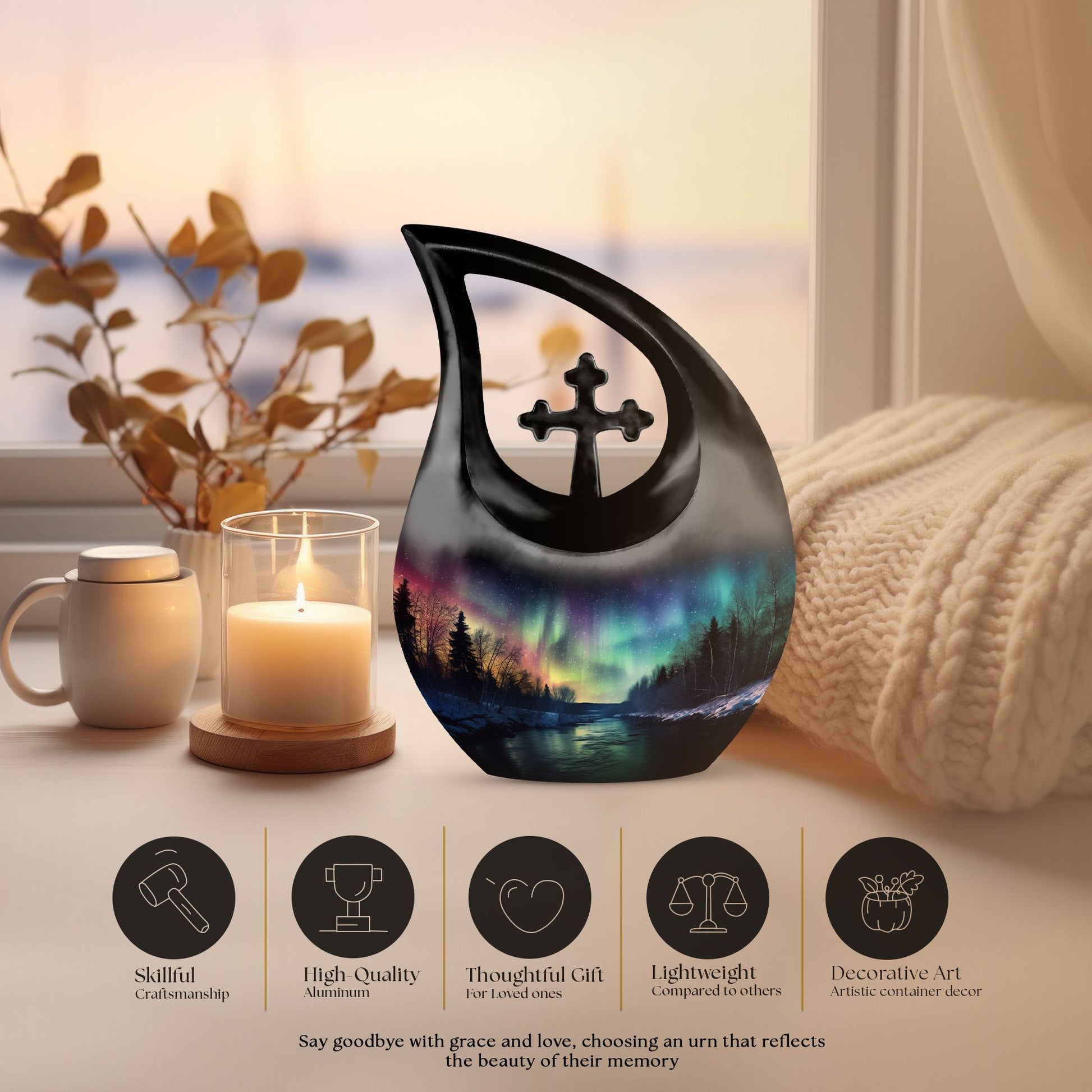 Sky Glows Urns For Ashes - Large Funeral Urn