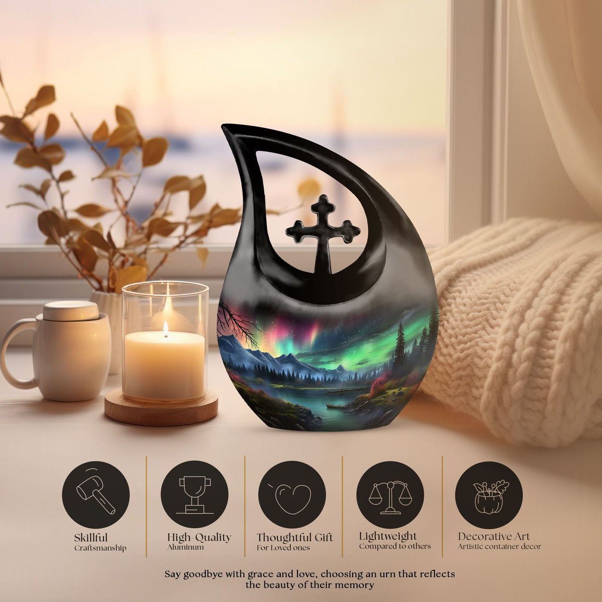 Sky Glows Urns For Ashes - Large Cremation Urns For Human Ashes