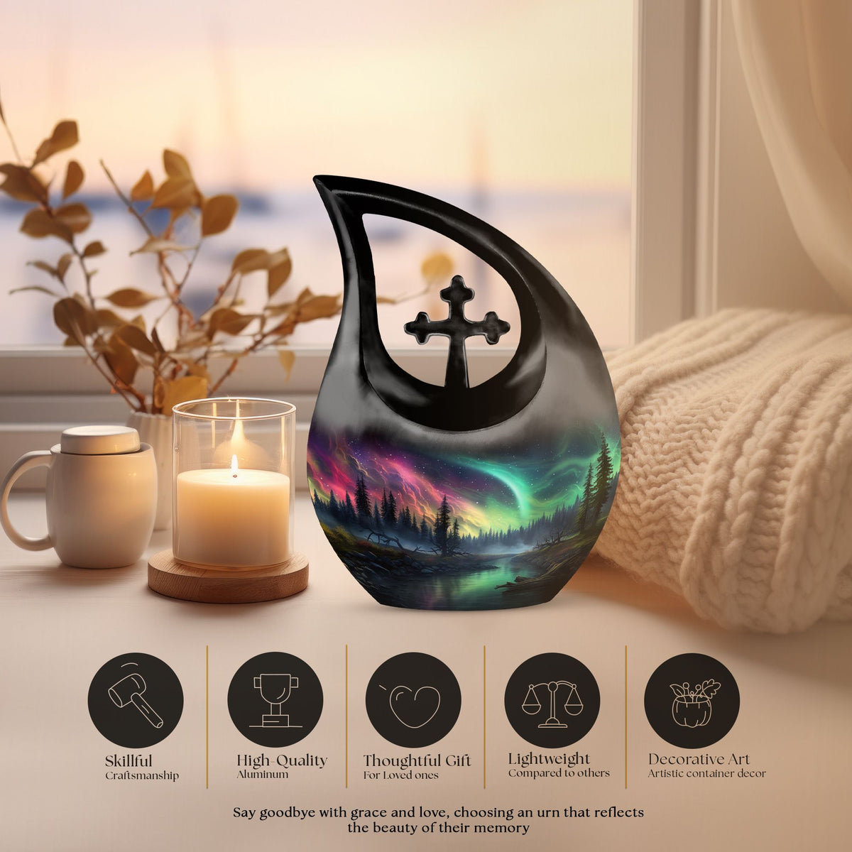 Sky Glows Urns For Ashes - Cremation Urns For Large Human Ashes Adult