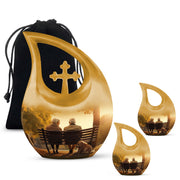 Old Couple Sitting On A Bench Urns For Ashes - Urn Mom Ashes Large