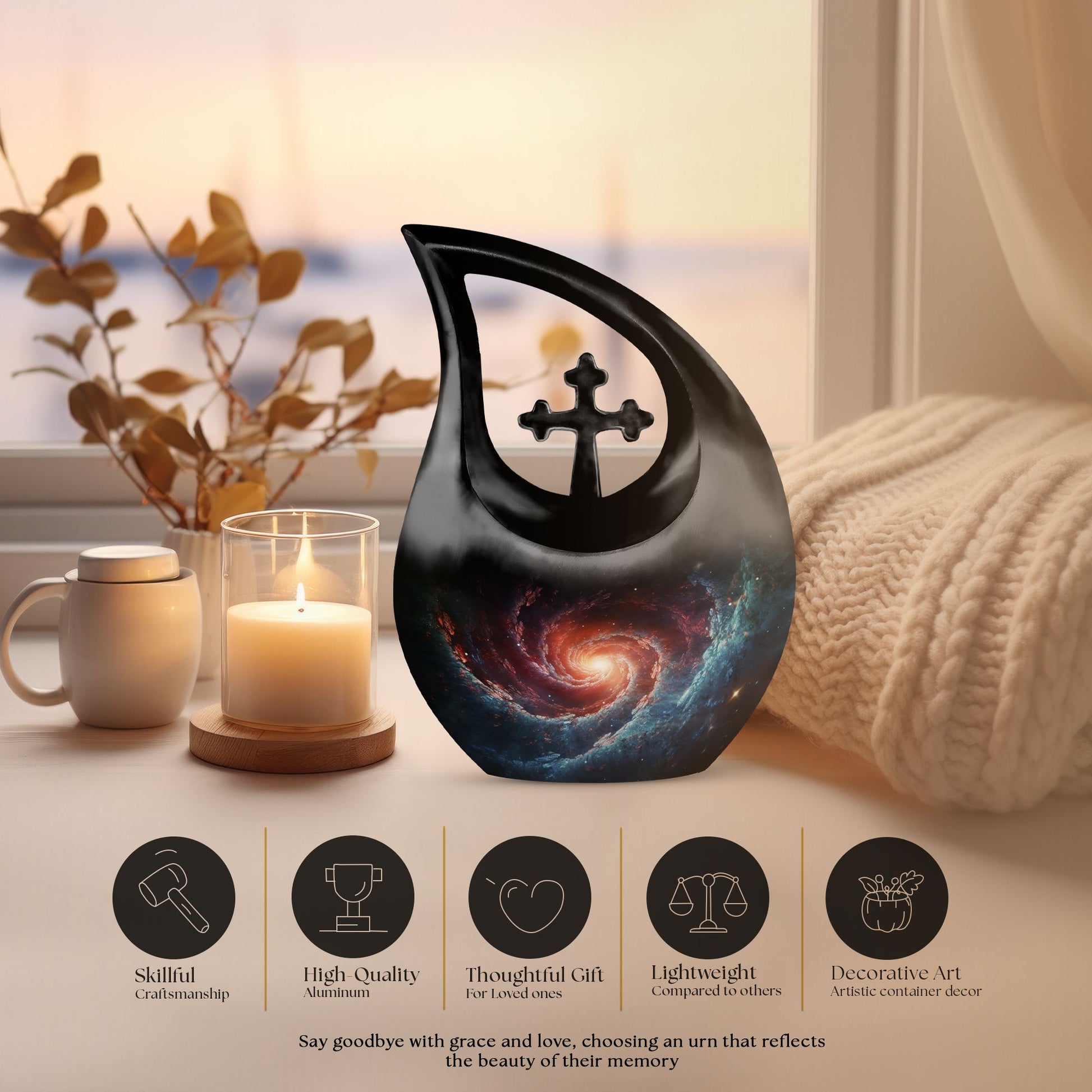 Milkyway Galaxy Urns For Ashes - Keepsakes For Women