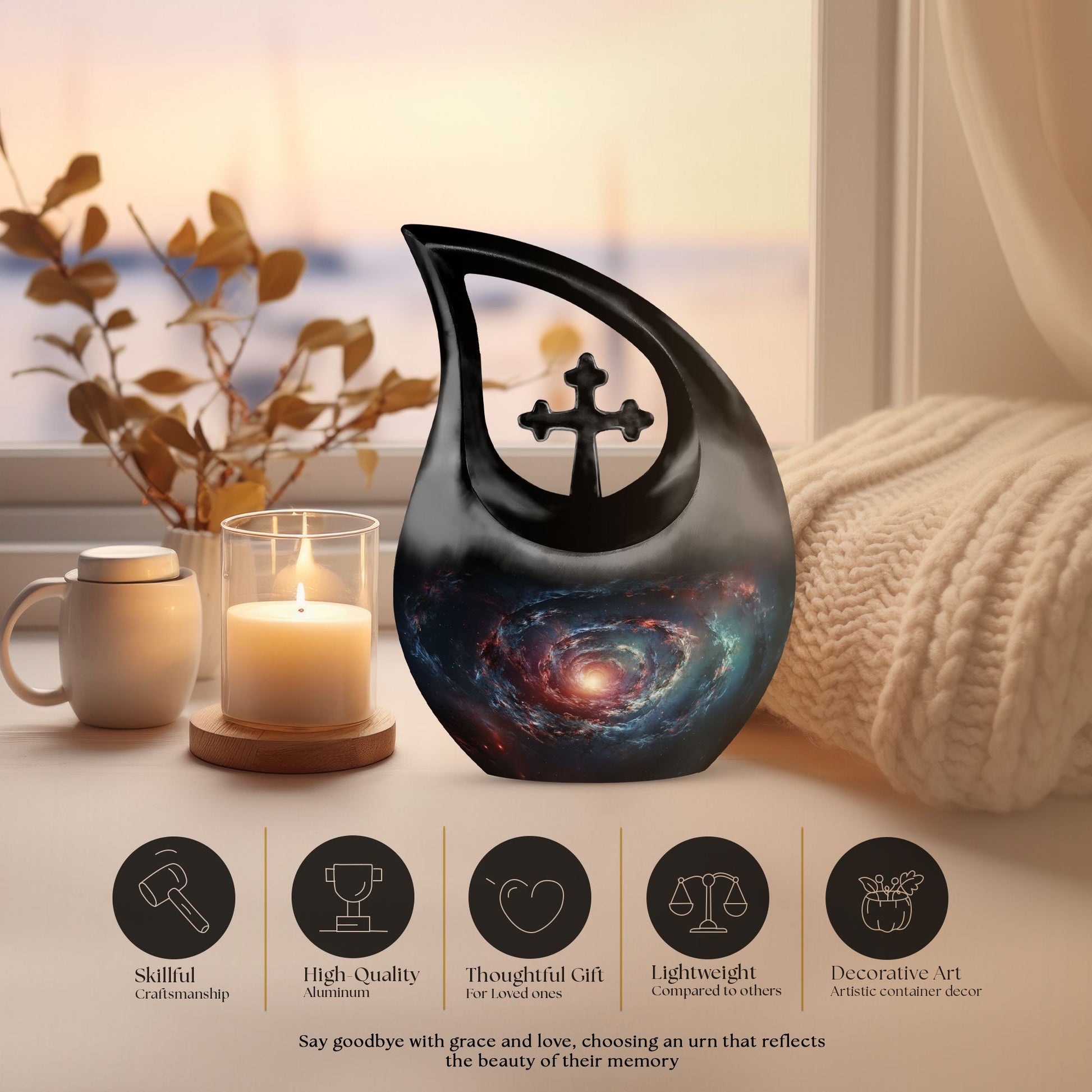 Milkyway Galaxy Urns For Ashes - Cremation Keepsakes For Men