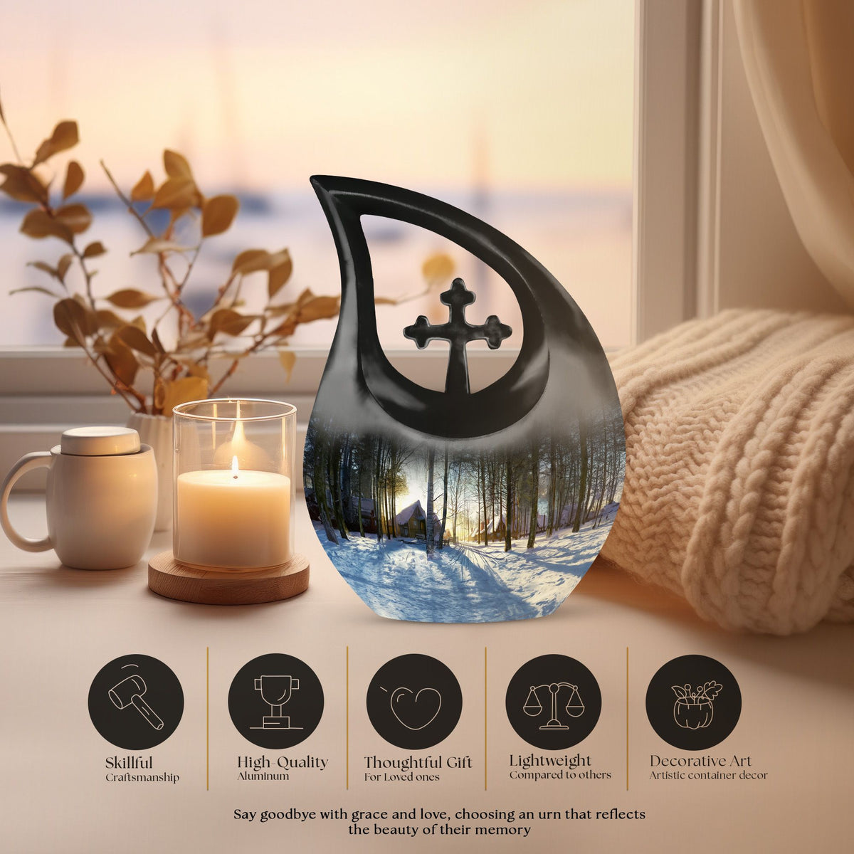 Snowflakes Urns For Ashes - Urns Women Human Ashes