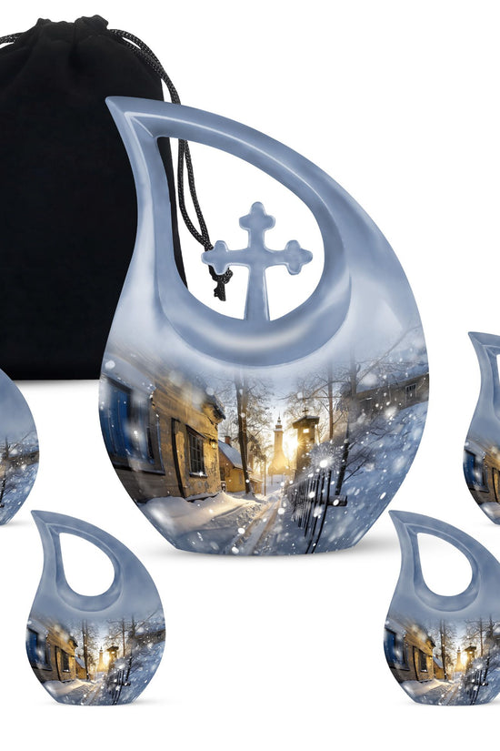 Snowflakes Urns For Ashes - Men Urns For Human Ashes
