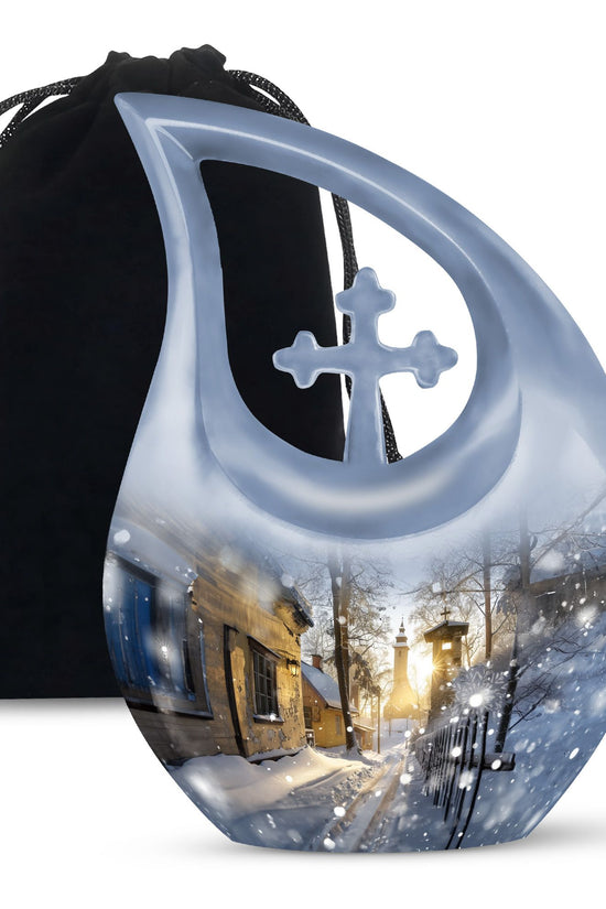 Snowflakes Urns For Ashes - Men Urns For Human Ashes