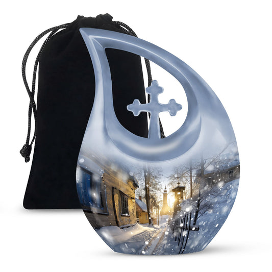 Snowflakes Urns For Ashes - Men Urns For Human Ashes