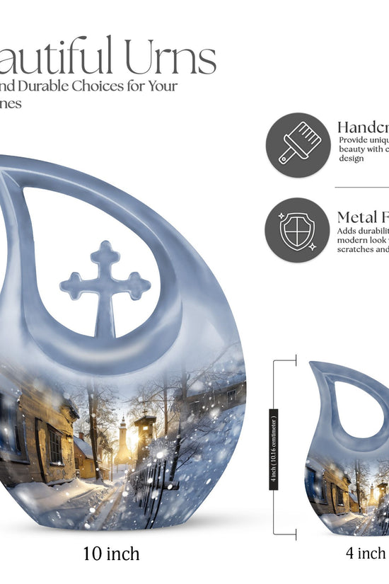 Snowflakes Urns For Ashes - Men Urns For Human Ashes