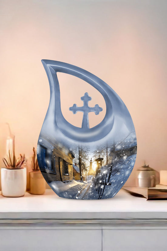 Snowflakes Urns For Ashes - Men Urns For Human Ashes