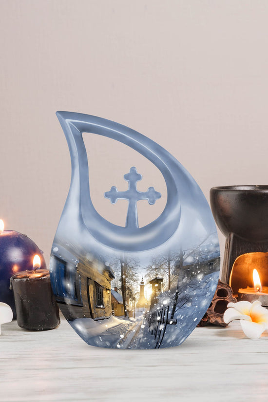 Snowflakes Urns For Ashes - Men Urns For Human Ashes
