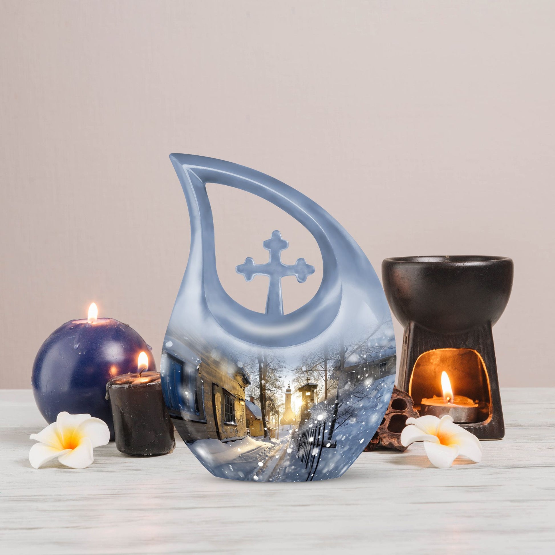 Snowflakes Urns For Ashes - Men Urns For Human Ashes