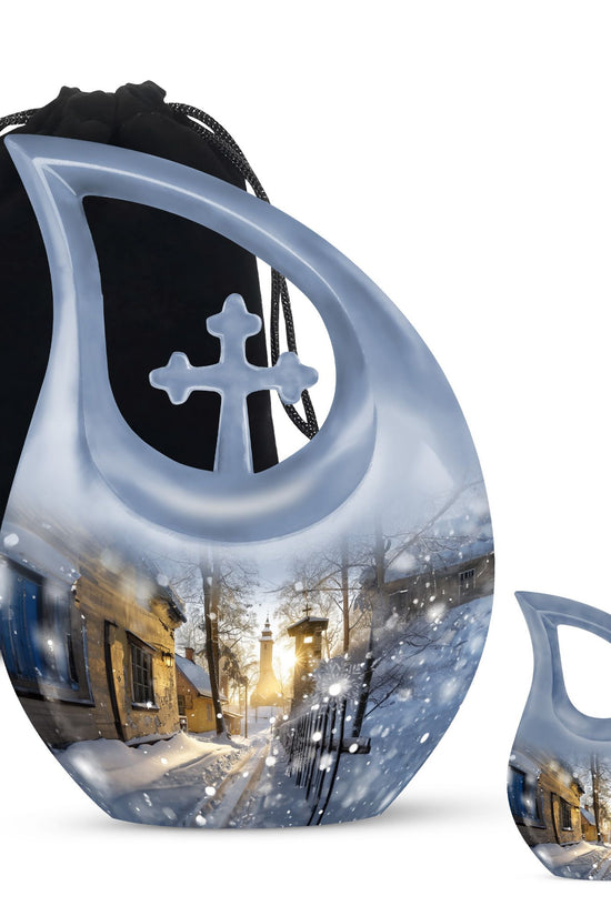 Snowflakes Urns For Ashes - Men Urns For Human Ashes
