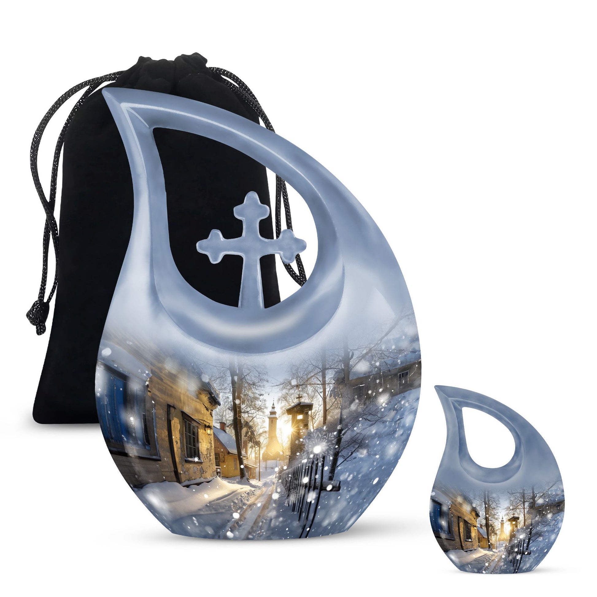 Snowflakes Urns For Ashes - Men Urns For Human Ashes