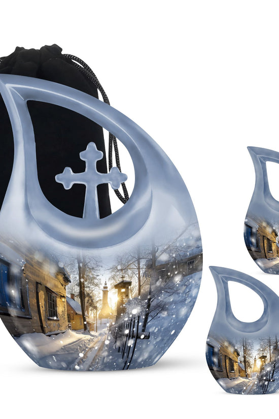 Snowflakes Urns For Ashes - Men Urns For Human Ashes