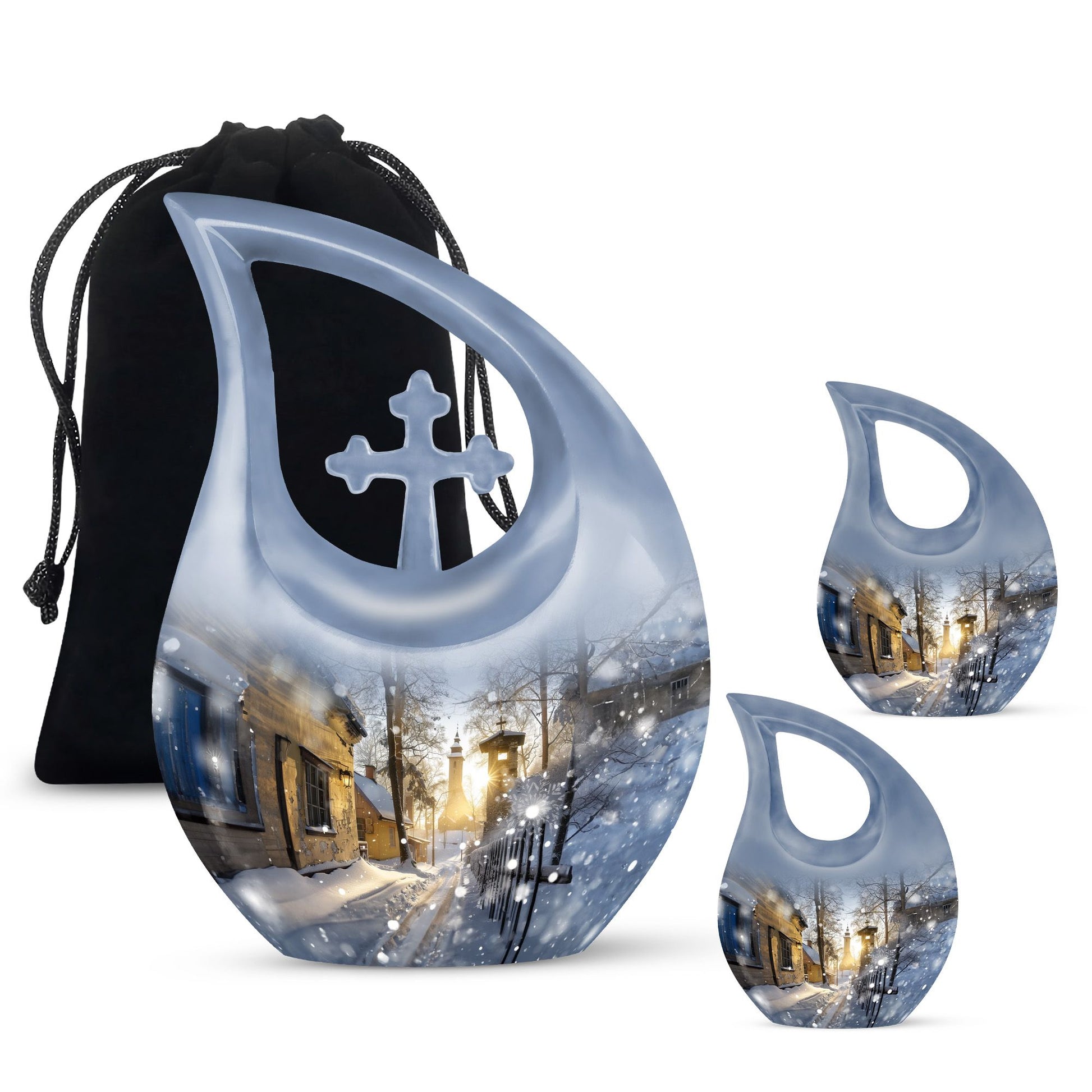 Snowflakes Urns For Ashes - Men Urns For Human Ashes