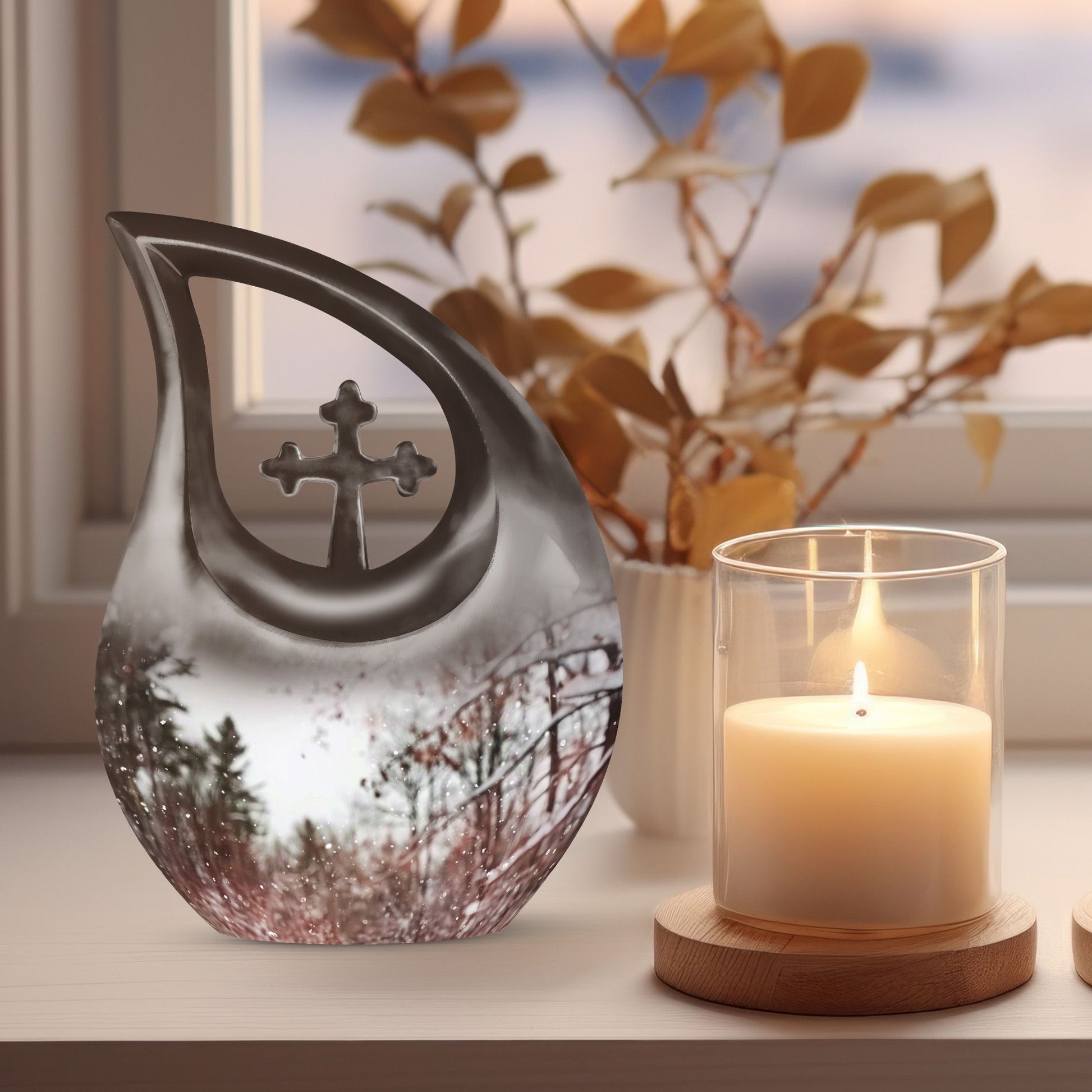 Snowflakes Urns For Ashes - Urns For Human Ashes Adult Female