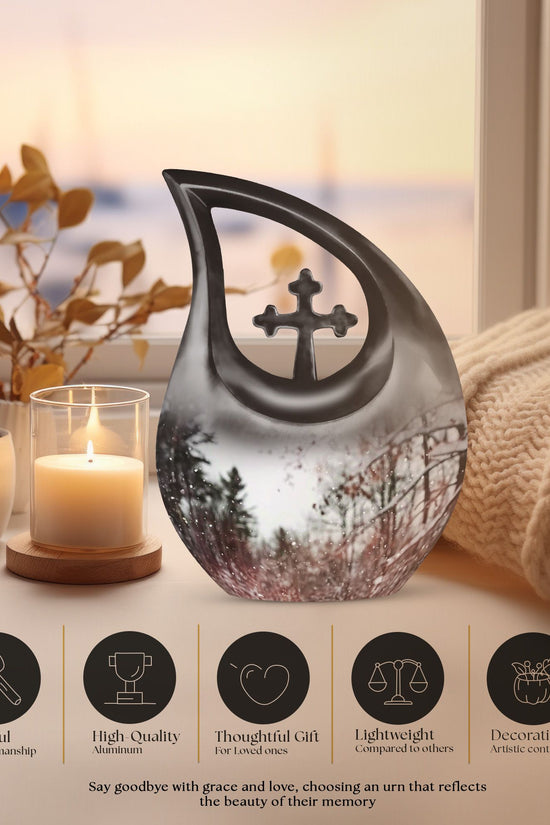 Snowflakes Urns For Ashes - Urns For Human Ashes Adult Female