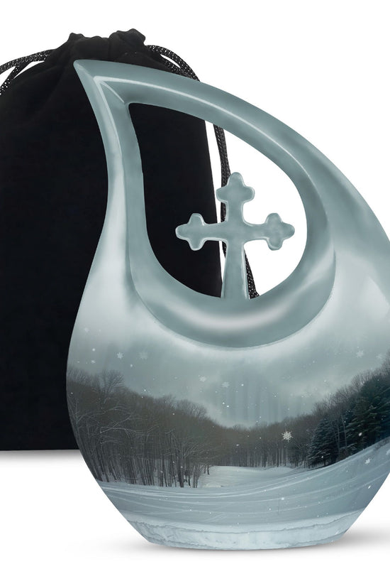 Snowflakes Urns For Ashes - Small Urn For Ashes Adult Male