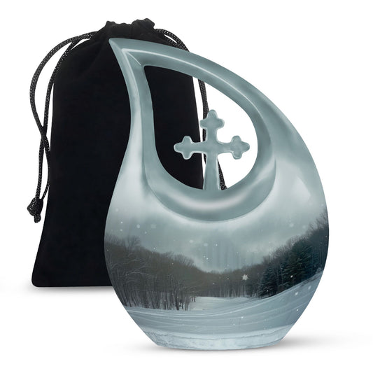 Snowflakes Urns For Ashes - Small Urn For Ashes Adult Male