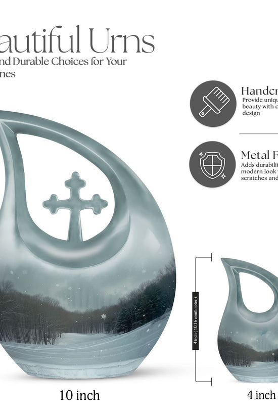 Snowflakes Urns For Ashes - Small Urn For Ashes Adult Male