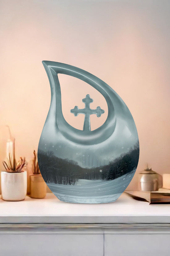 Snowflakes Urns For Ashes - Small Urn For Ashes Adult Male