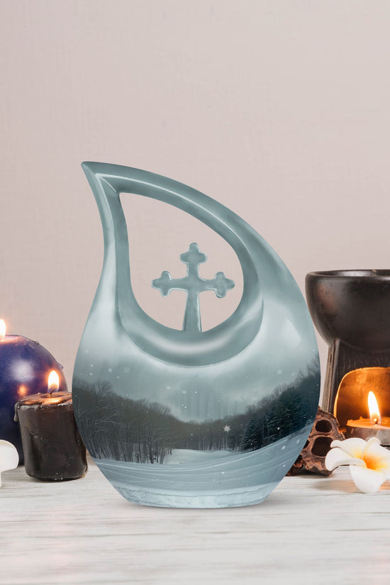 Snowflakes Urns For Ashes - Small Urn For Ashes Adult Male