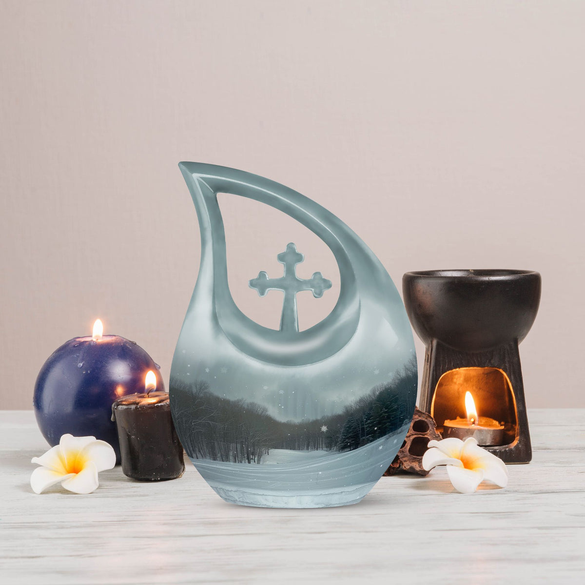 Snowflakes Urns For Ashes - Small Urn For Ashes Adult Male