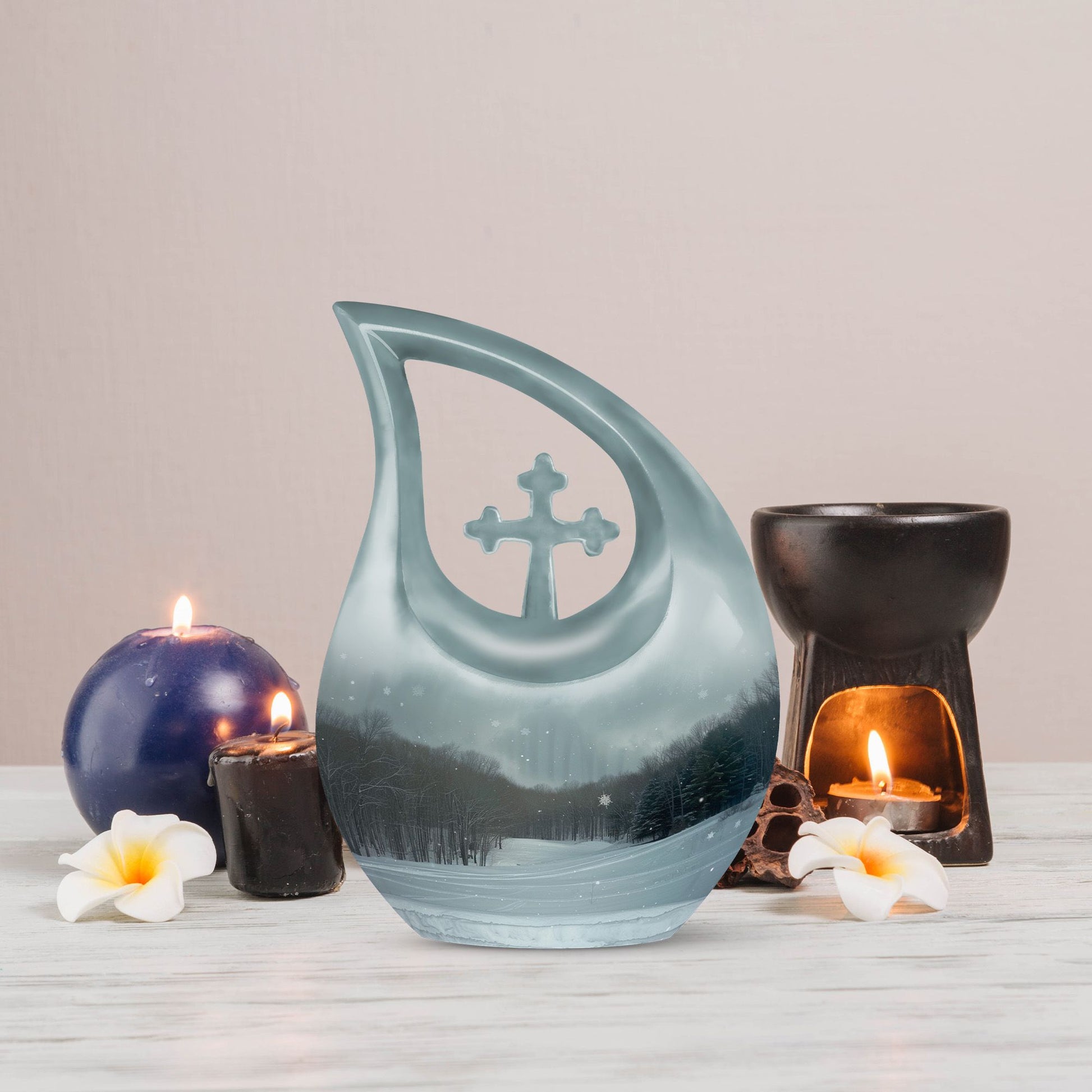 Snowflakes Urns For Ashes - Small Urn For Ashes Adult Male