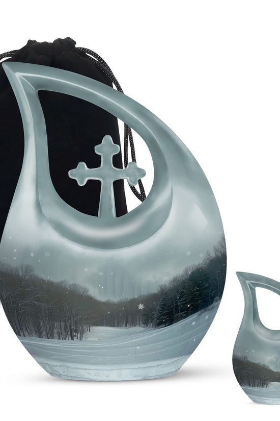 Snowflakes Urns For Ashes - Small Urn For Ashes Adult Male