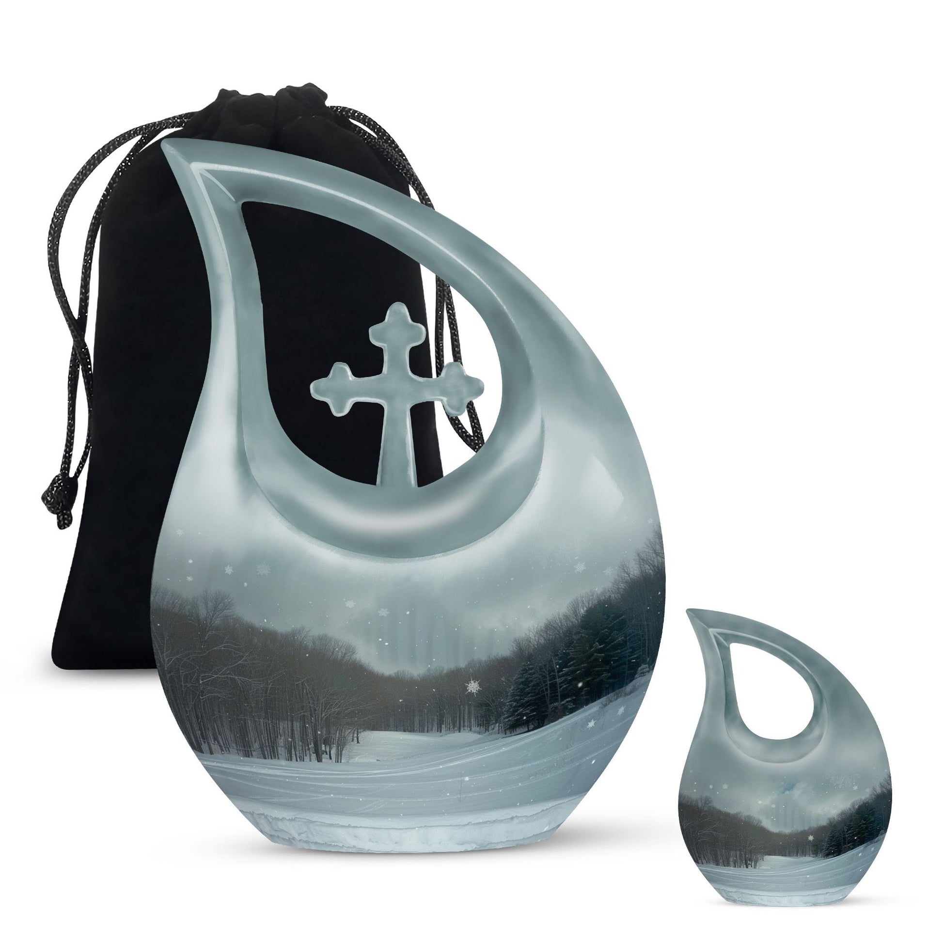 Snowflakes Urns For Ashes - Small Urn For Ashes Adult Male