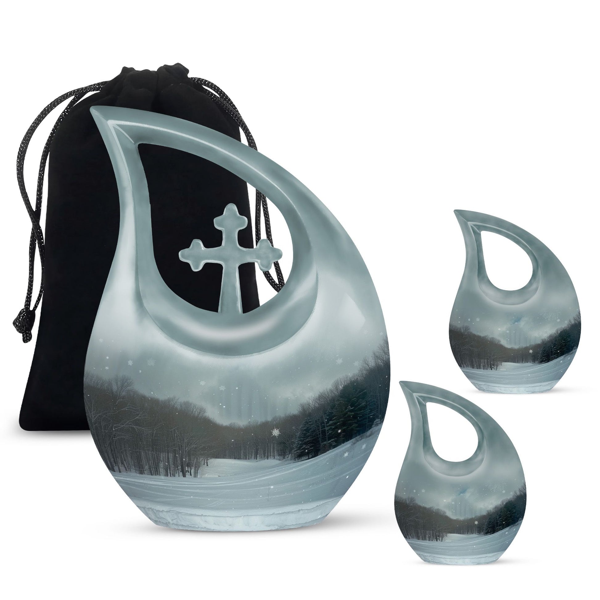 Snowflakes Urns For Ashes - Small Urn For Ashes Adult Male
