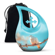 Dove Funeral Urn - Large Memorial Urn For Male & Female