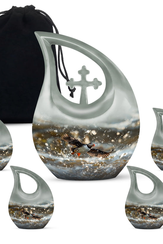 Puffin Bird Urns For Ashes - Urns For Human Ashes Adult Female Small Size