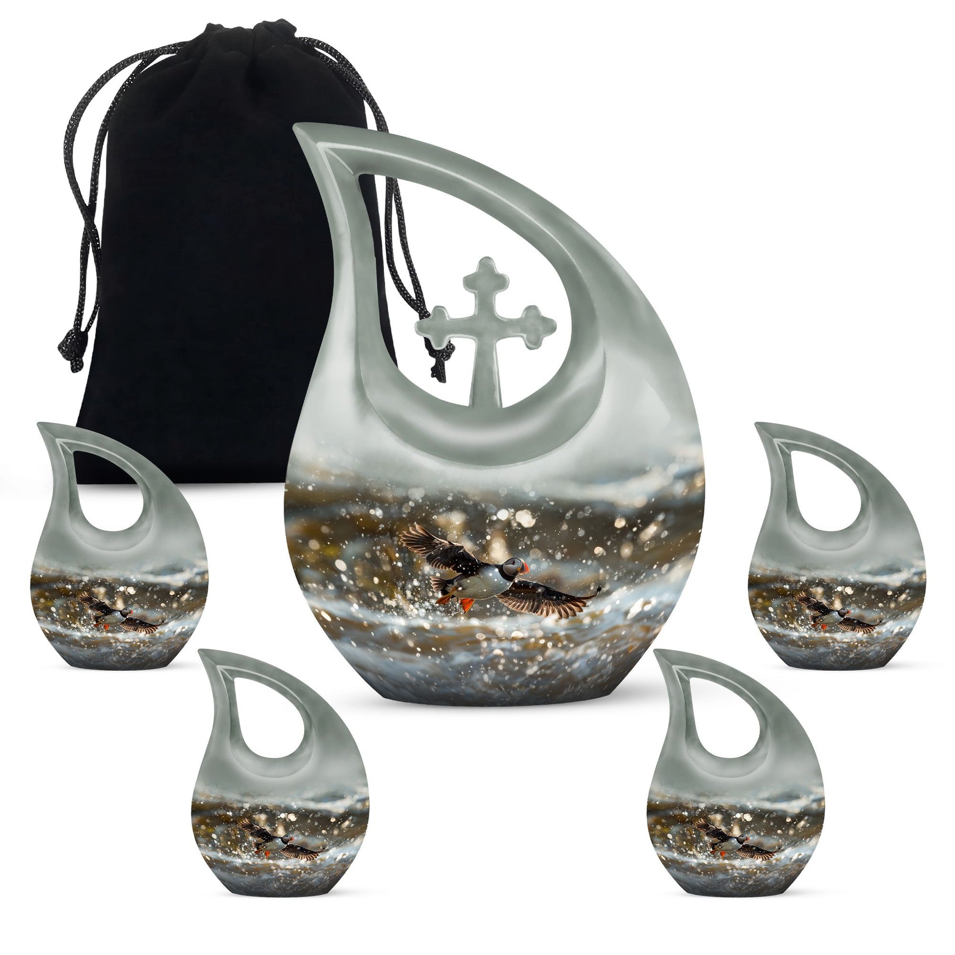 Puffin Bird Urns For Ashes - Urns For Human Ashes Adult Female Small Size