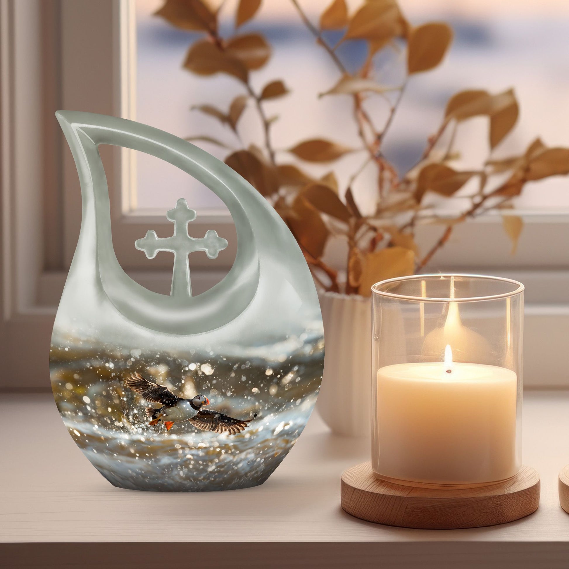 Puffin Bird Urns For Ashes - Urns For Human Ashes Adult Female Small Size
