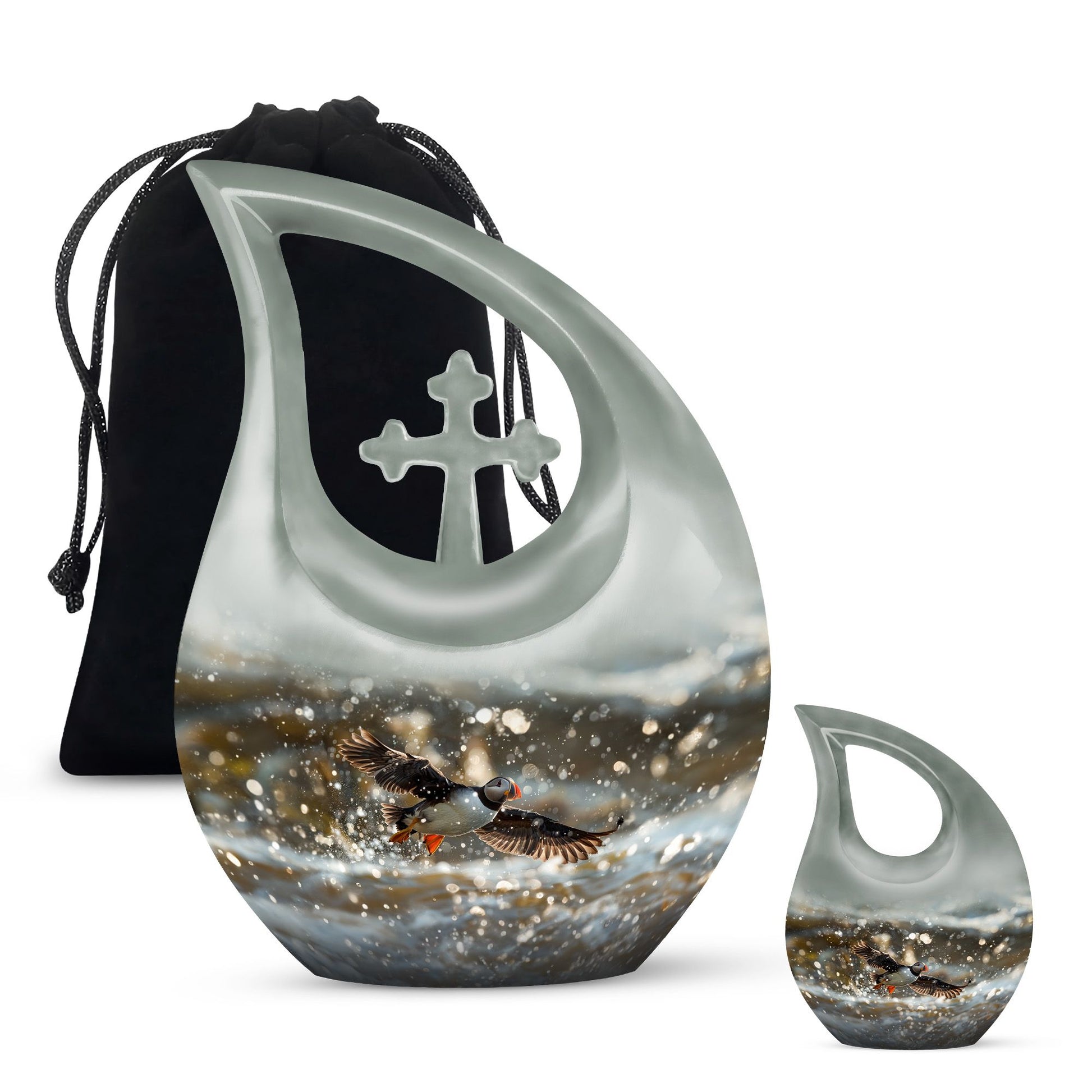 Puffin Bird Urns For Ashes - Urns For Human Ashes Adult Female Small Size