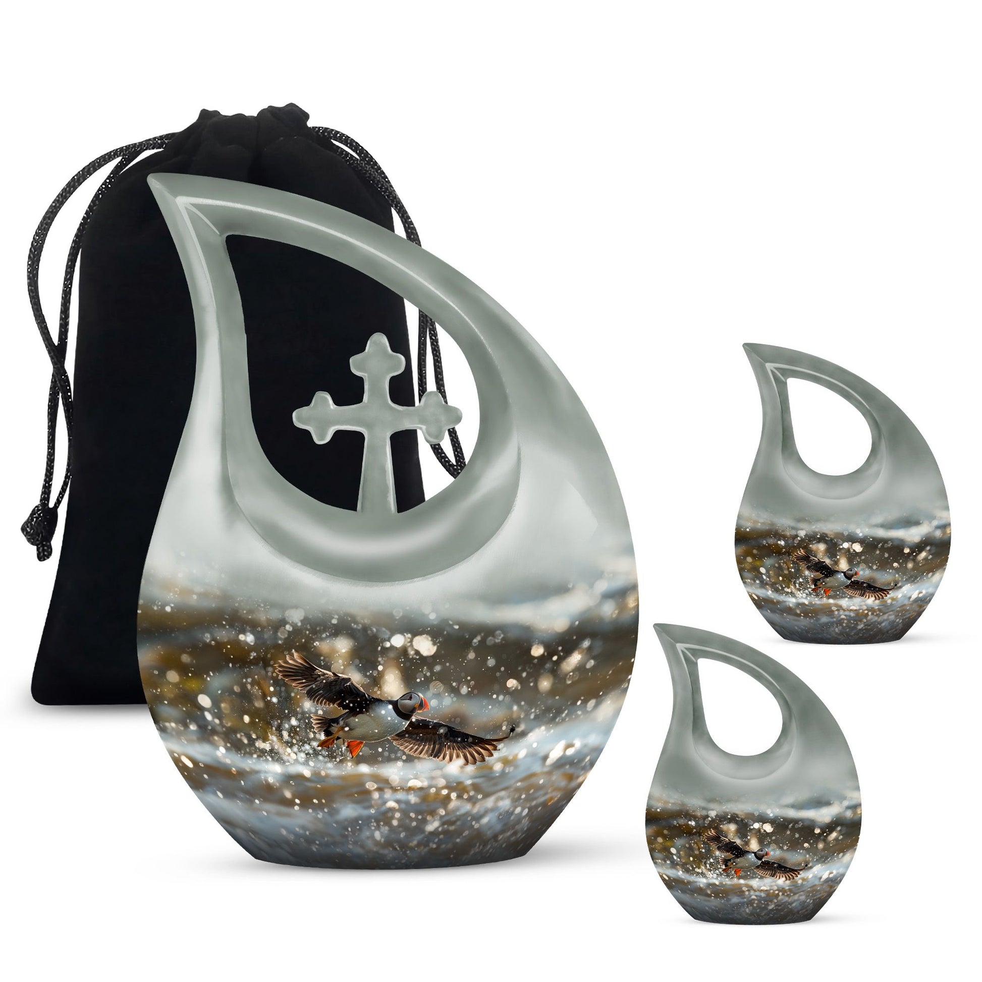 Puffin Bird Urns For Ashes - Urns For Human Ashes Adult Female Small Size