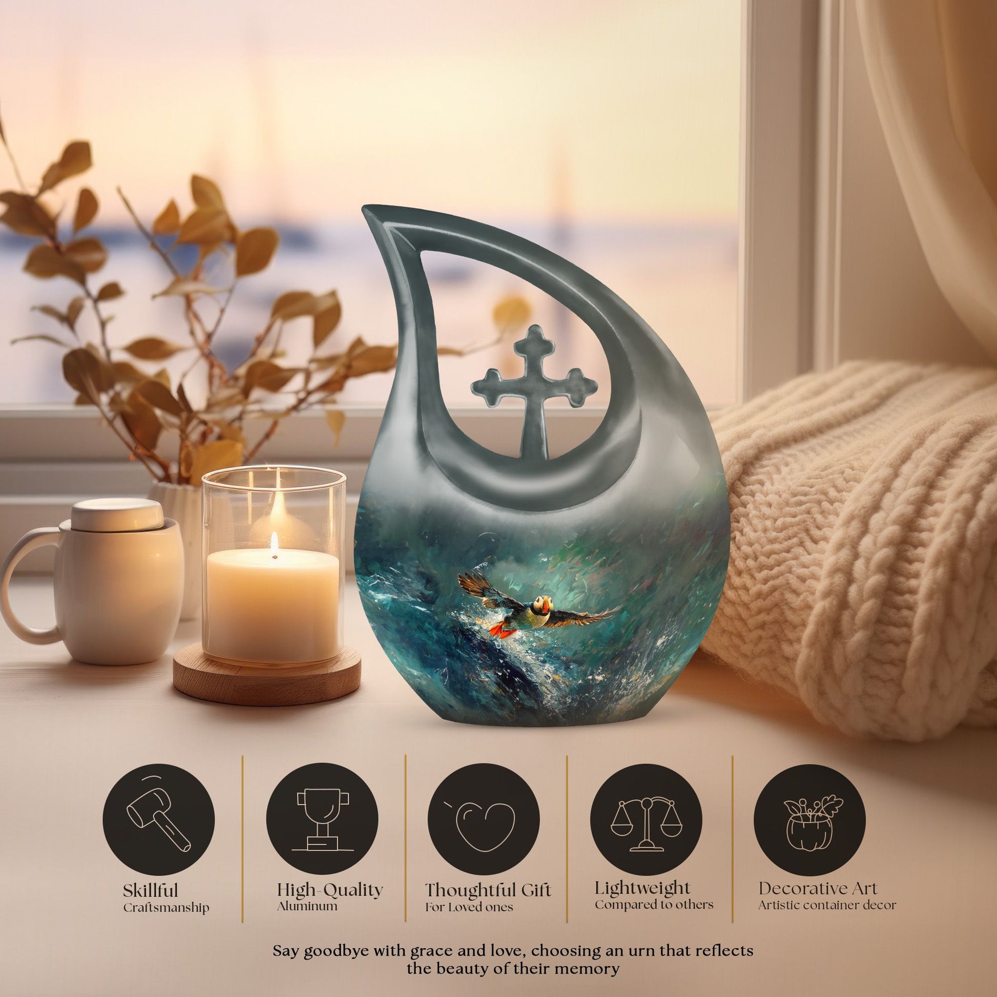 Puffin Bird Urns For Ashes - Urns For Ashes Adult Female Mom