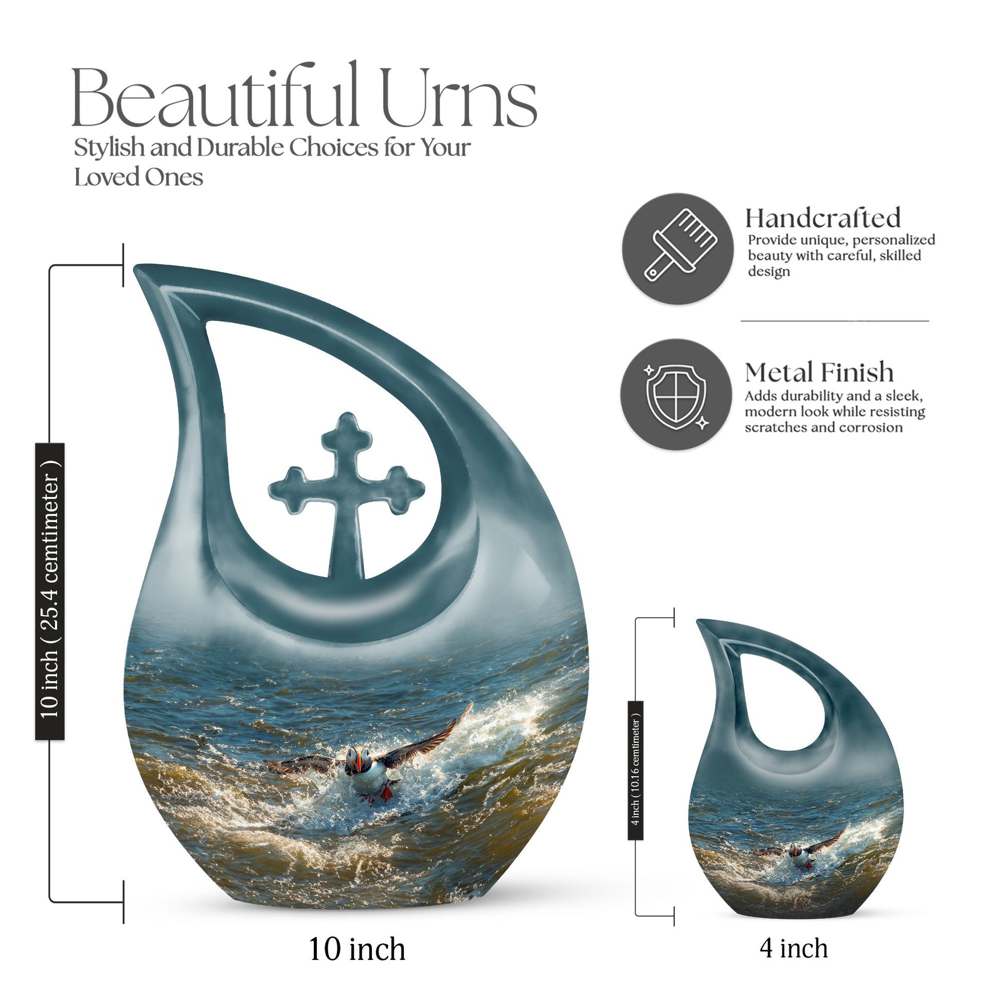 Puffin Bird Urns For Ashes - Human Urns For Ashes Adult Female