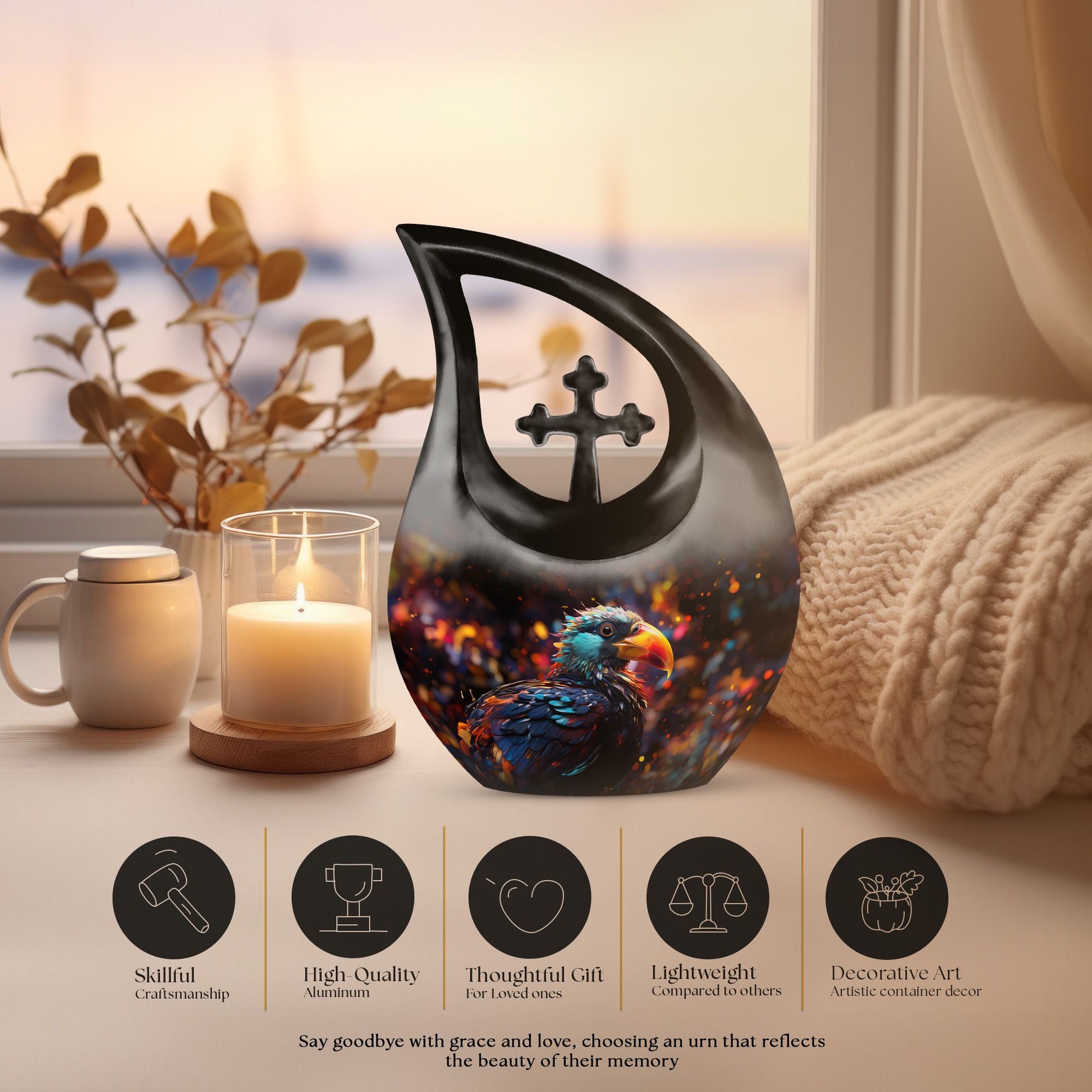 Puffin Bird Urns For Ashes - Adult Male Urn
