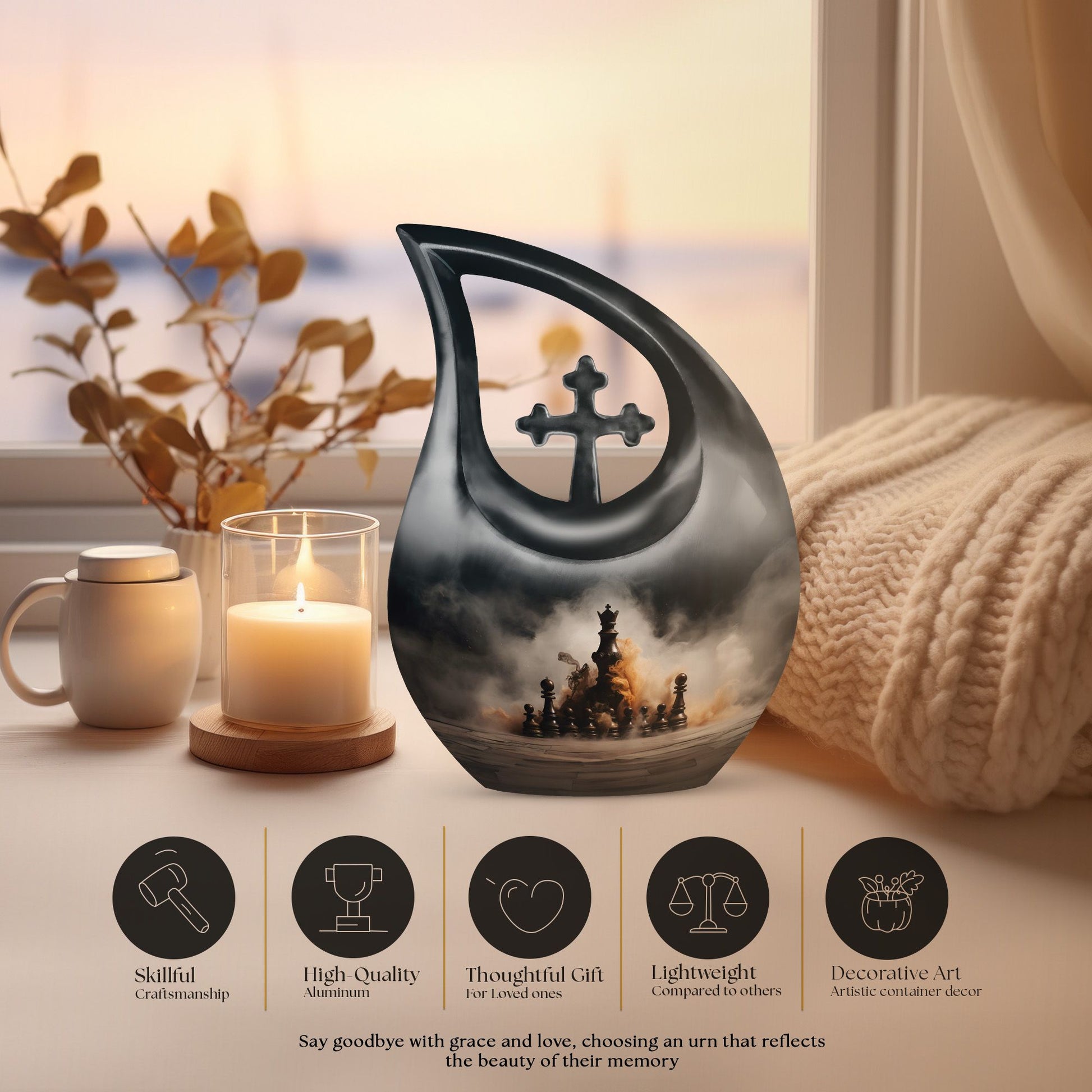 Chess Urns For Ashes - Urn For Human Ashes For Men