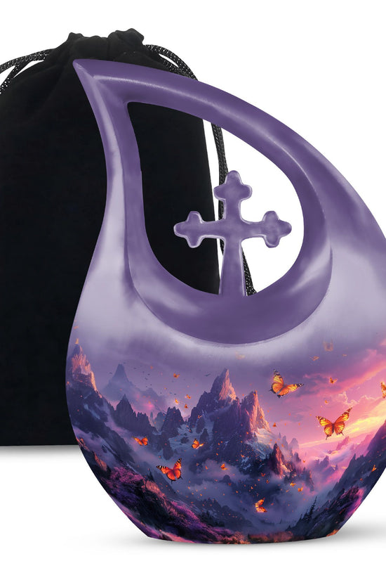 Purple Meadow Urns For Ashes - Large Urns Human Ashes