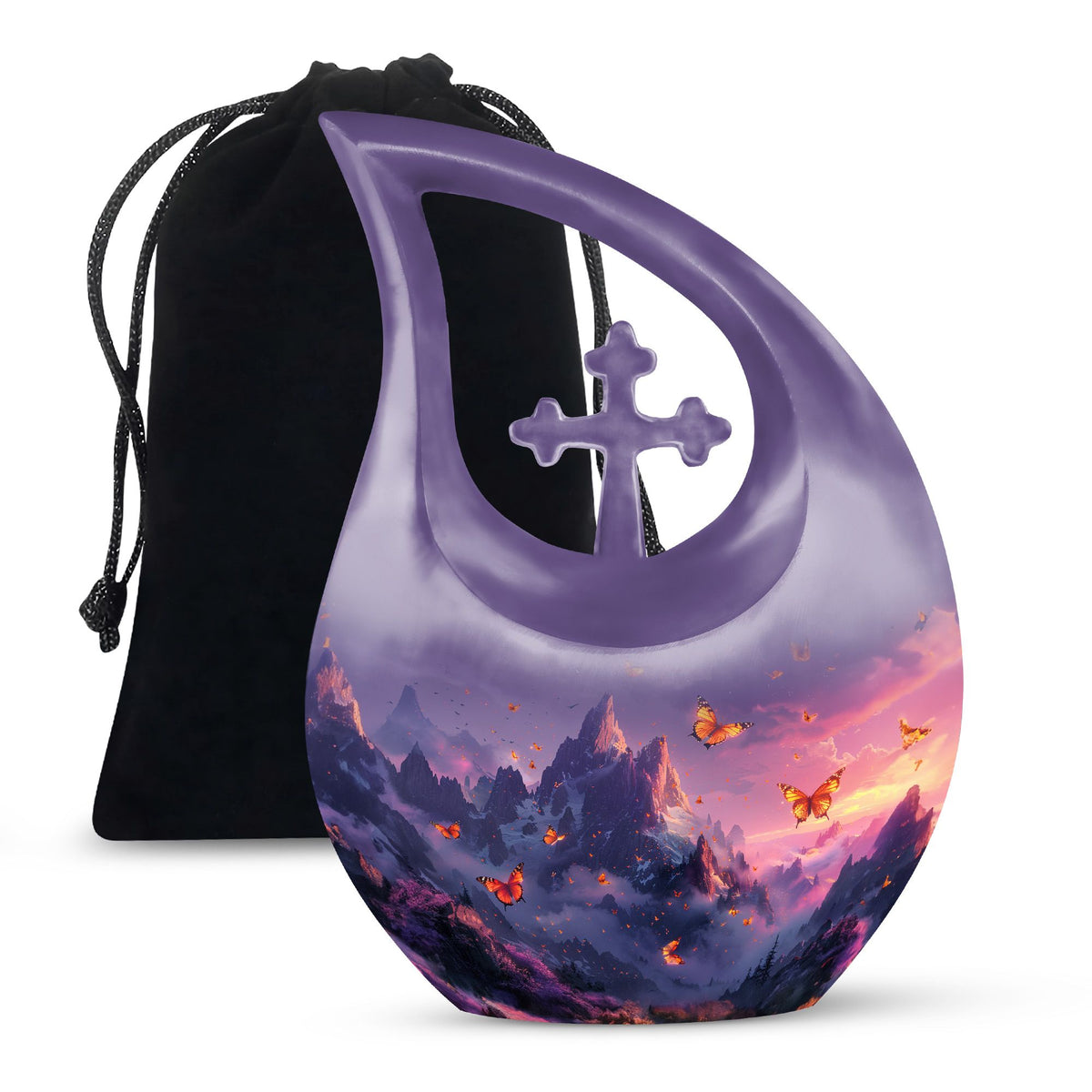 Purple Meadow Urns For Ashes - Large Urns Human Ashes