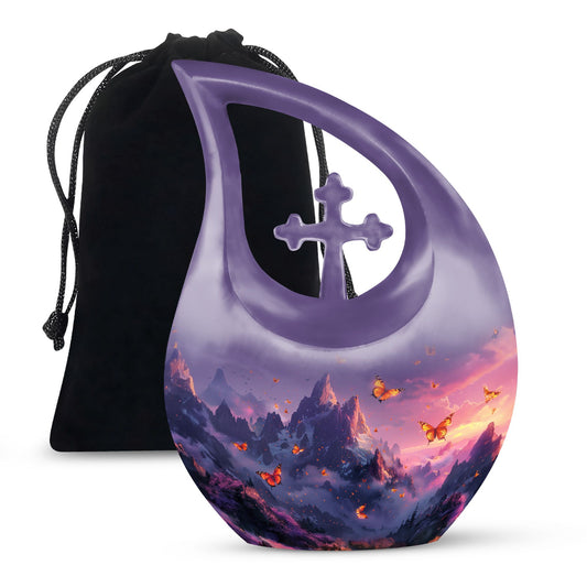 Purple Meadow Urns For Ashes - Large Urns Human Ashes