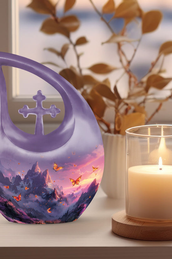 Purple Meadow Urns For Ashes - Large Urns Human Ashes